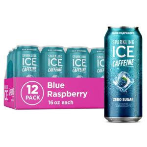 imageSparkling Ice Caffeine Variety Pack Flavored Sparkling Water Zero Sugar with Vitamins and Antioxidants 16 fl oz 12 count Citrus Twist Black Raspberry Blue Raspberry Strawberry CitrusBlue Raspberry
