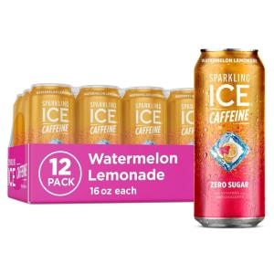 imageSparkling Ice Caffeine Variety Pack Flavored Sparkling Water Zero Sugar with Vitamins and Antioxidants 16 fl oz 12 count Citrus Twist Black Raspberry Blue Raspberry Strawberry CitrusWatermelon Lemonade