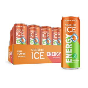 imageSparkling Ice Energy Variety 12Pk Energy Drinks with Vitamins  Antioxidants Zero Sugar Berry Blast Maximum Mango Power Punch flavors 12 fl oz cansMaximum Mango