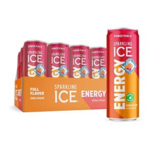 imageSparkling Ice Energy Variety 12Pk Energy Drinks with Vitamins  Antioxidants Zero Sugar Berry Blast Maximum Mango Power Punch flavors 12 fl oz cansPower Punch