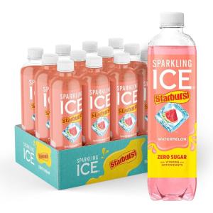 imageSparkling Ice STARBURST Orange Zero Sugar Flavored Sparkling Water with Vitamins and Antioxidants Low Calorie Beverage 17 fl oz Bottles Pack of 12Watermelon