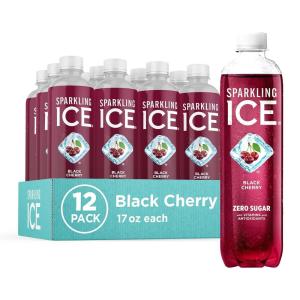 imageSparkling Ice Classic Lemonade Sparkling Water Zero Sugar Flavored Water with Vitamins and Antioxidants Low Calorie Beverage 17 oz Bottles Pack of 12Black Cherry