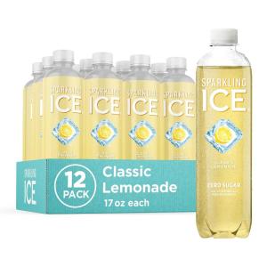 imageSparkling Ice Classic Lemonade Sparkling Water Zero Sugar Flavored Water with Vitamins and Antioxidants Low Calorie Beverage 17 oz Bottles Pack of 12Classic Lemonade