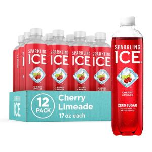 imageSparkling Ice Classic Lemonade Sparkling Water Zero Sugar Flavored Water with Vitamins and Antioxidants Low Calorie Beverage 17 oz Bottles Pack of 12Cherry Limeade