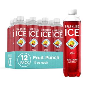 imageSparkling Ice Classic Lemonade Sparkling Water Zero Sugar Flavored Water with Vitamins and Antioxidants Low Calorie Beverage 17 oz Bottles Pack of 12Fruit Punch