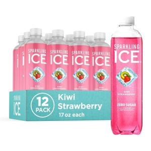 imageSparkling Ice Classic Lemonade Sparkling Water Zero Sugar Flavored Water with Vitamins and Antioxidants Low Calorie Beverage 17 oz Bottles Pack of 12Kiwi Strawberry