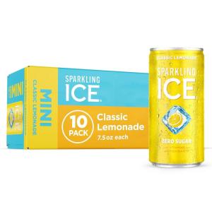 imageSparkling Ice Fruit Punch Sparkling Water with Antioxidants and Vitamins Zero Sugar 75 fl oz Mini Cans Pack Of 10Classic Lemonade