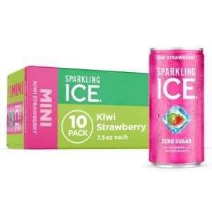 imageSparkling Ice Fruit Punch Sparkling Water with Antioxidants and Vitamins Zero Sugar 75 fl oz Mini Cans Pack Of 10Kiwi Strawberry